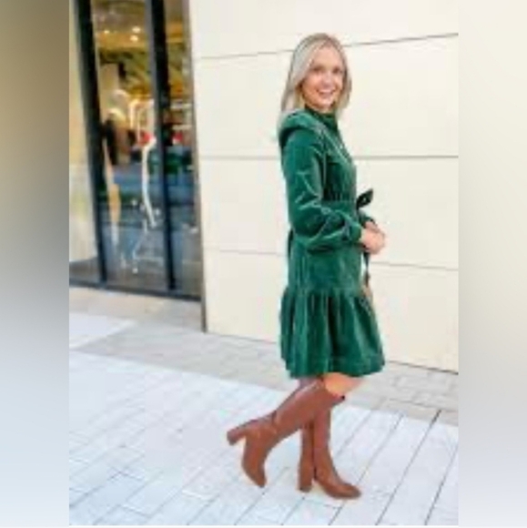 Draper James RSVP Dark Green Corduroy Button Shirt Dress Size XXL NWT - Picture 3 of 13